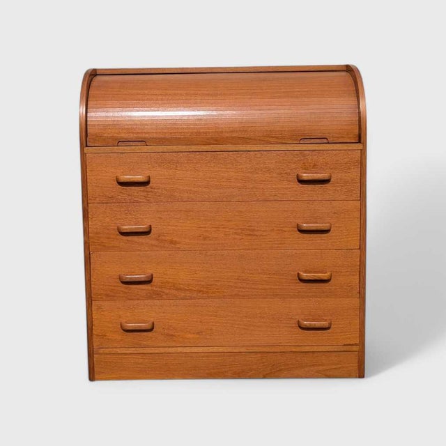 Mid-Century Danish Teak Roll-Top Desk by Egon Ostergaard, 1970s For Sale - Image 15 of 17