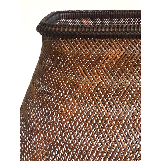Contemporary Japanese Bamboo Basket Ikebana by Fujitsuka Shosei For Sale - Image 9 of 18