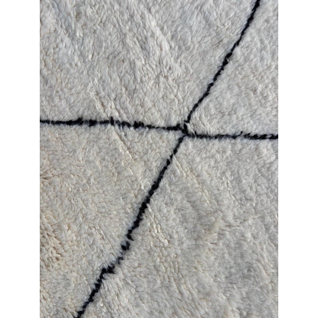 White Authentic Wool Carpet For Sale - Image 10 of 13
