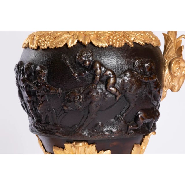 Black Antique Patinated Bronze Ewers, Set of 2 For Sale - Image 8 of 15