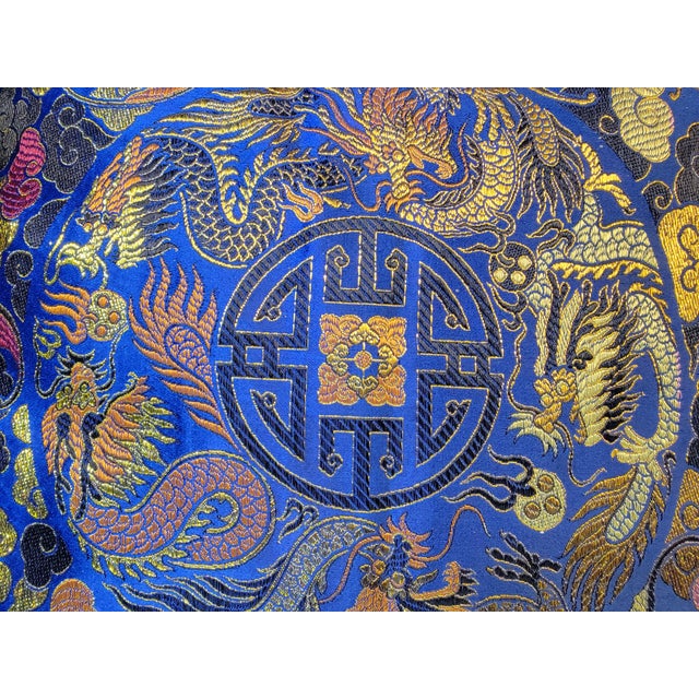 4 vintage silk pillows appearing to be from China, mid 20th century. I would guess 1930's-1950's. Each measuring...