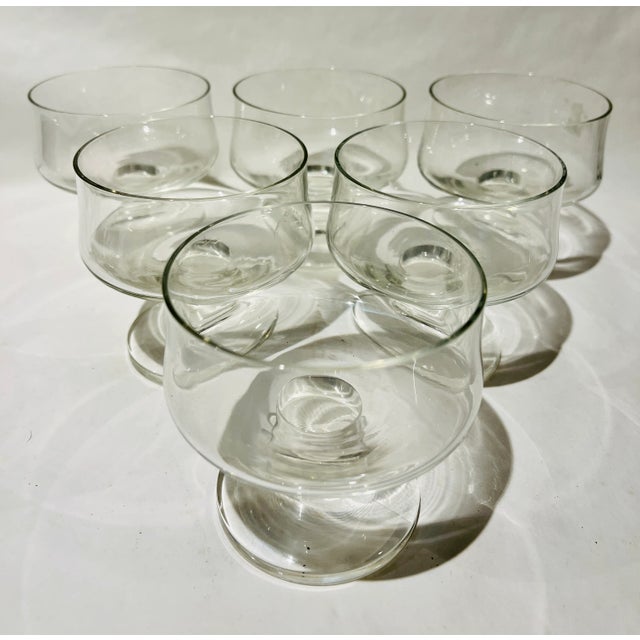 1960s Mid Century Modern Coupe Glassware Barware Set of 6 For Sale In Washington DC - Image 6 of 7