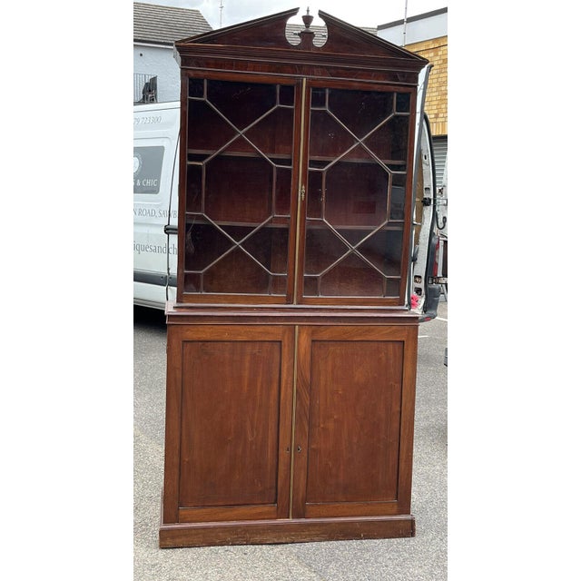Georgian Astragal Glazed Bookcase in Mahogany For Sale - Image 13 of 18