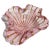 Beautiful and large, vintage Murano hand blown pink Zanfirico ribbons and copper aventurine bands Italian art glass...