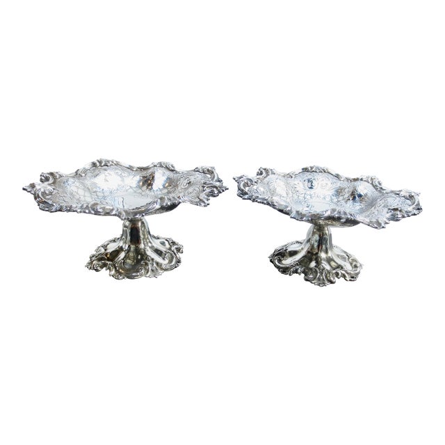 Galt Bros Sterling Silver Compotes - Pair of 2--23 Dwt. For Sale