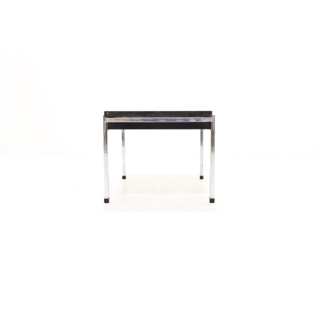 1960s Mid-Century Grey Limestone & Chrome Coffee Table, 1960s For Sale - Image 5 of 9