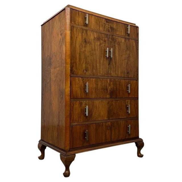 Antique Figured Walnut Cabinet, 1900s For Sale - Image 6 of 13