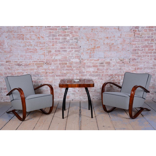 Art Deco H-269 Armchairs by J. Halabala for Up Závody, Czech, 1930s, Set of 2 For Sale - Image 10 of 13