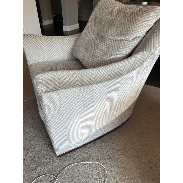 Hickory Chair Jules Swivel Chair in Chevron Velvet Set of 2 Chairish