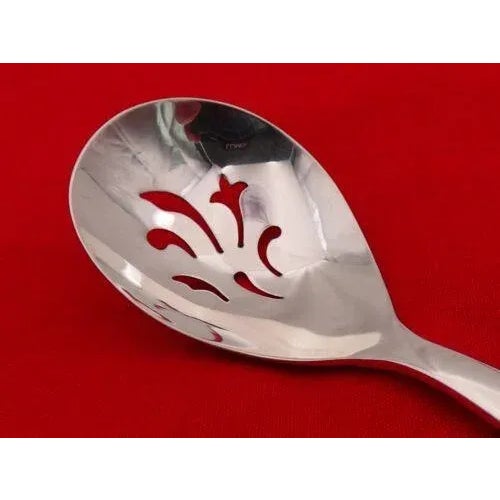 Mid-Century Modern 1956 Gorham Sterling Celeste Atomic Starburst Bon Bon Nut Spoon For Sale - Image 3 of 4