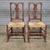 Mid 20th Century Set of 6 Primitive Red Painted Queen Anne Style Dining Chairs With Rush Seats For Sale In Cleveland - Image 6 of 10