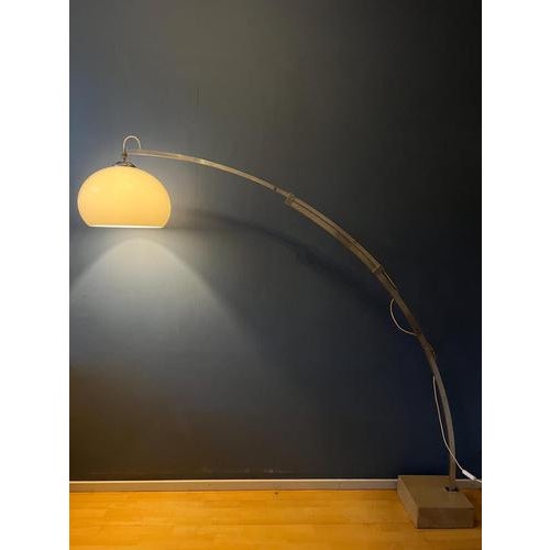Vintage Space Age Arc Floor Lamp in the style of Guzzini For Sale - Image 13 of 13