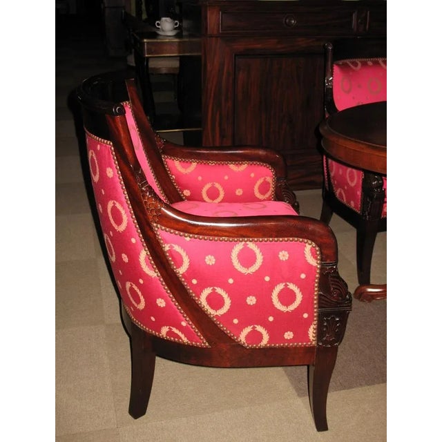 Vintage Mahogany Armchairs, Set of 4 For Sale - Image 4 of 6