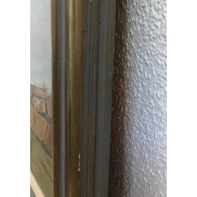 Benjamin II Vautier, Vue de Campagne Sionnet, Genève, 1954, Oil on Cardboard, Framed For Sale - Image 8 of 10