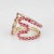 Sabine Getty Pink Topaz Wiggly Ring Estate 18 Karat Yellow Gold Wave Jewellery size 5 For Sale - Image 4 of 6