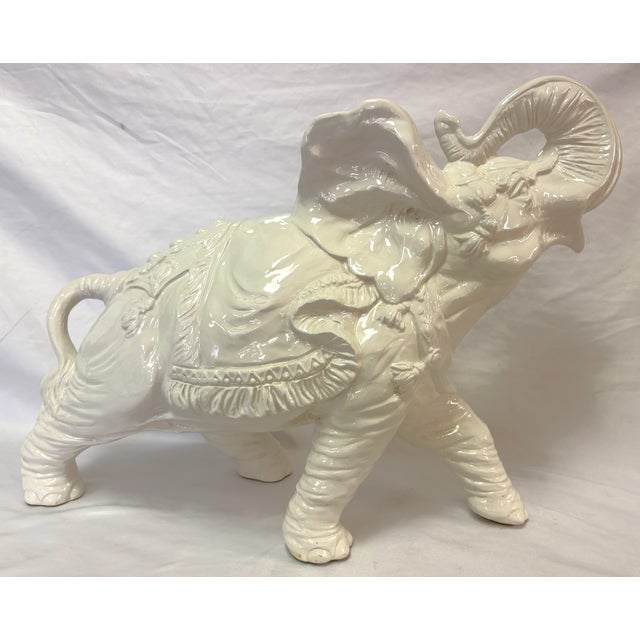 Vintage Lucky Elephant Ceramic Figure 'Made in Italy' For Sale - Image 12 of 16