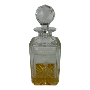 Vintage Royal Brierley Crystal Decanter With English Castle Motif