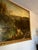 Army Green Oil on Canvas Late 20th Century “The Falls at Tívoli“ Italian Landscape Painting, Unsigned. For Sale - Image 8 of 11