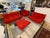 Michel Ducaroy for Ligne Roset Toga Sectional in Alcantara Goya Red, Set of Four For Sale In San Francisco - Image 6 of 18