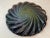 Large 18” Fused Dichroic Glass Metallic Basket Weave Wave Form Centerpiece Tray For Sale - Image 10 of 12
