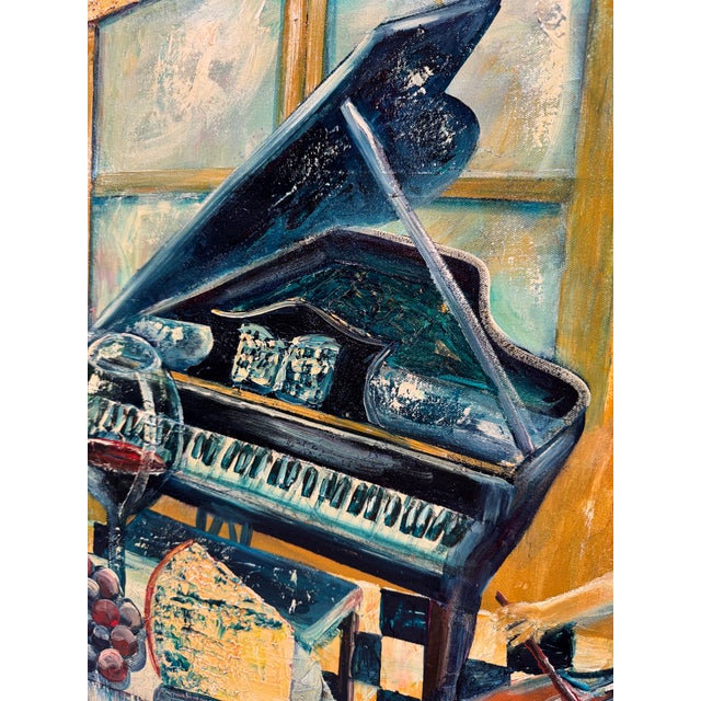The Finer Things in Life Acrylic Original Painting, Signed For Sale - Image 11 of 12