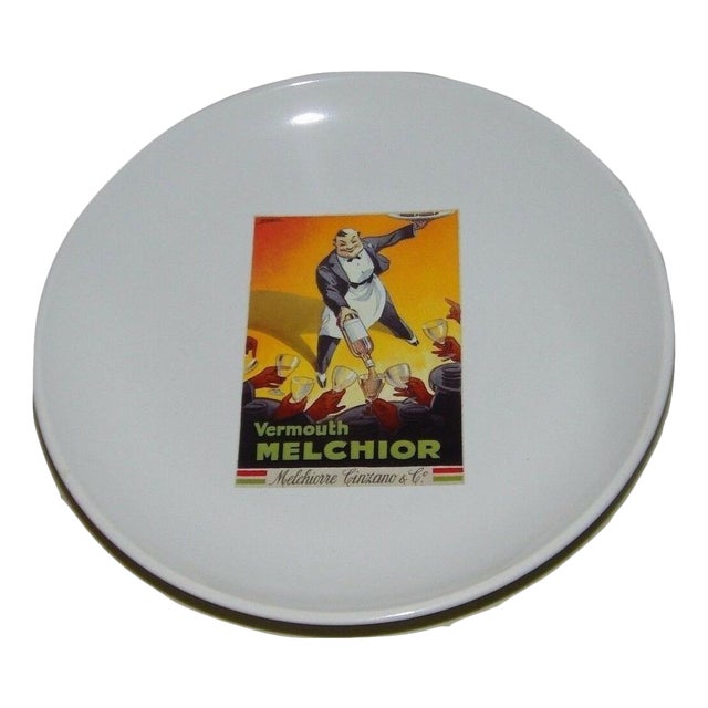 Vintage Pottery Barn Melchior Vermouth Cocktail Plate Chairish