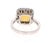 4.82 Carat Cushion Cut Citrine Quartz Tsavorite Diamond 14 Karat White Gold Ring Size 7 For Sale - Image 4 of 8