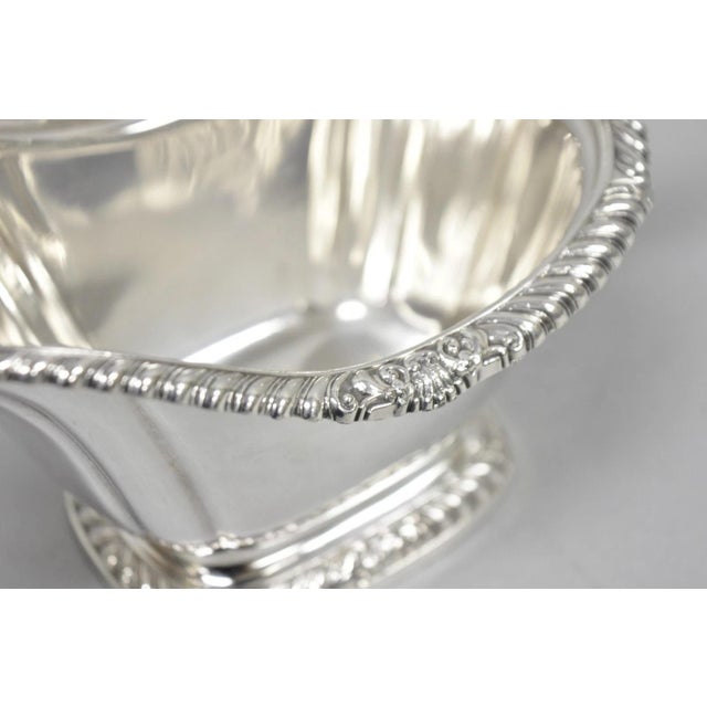 Vintage Gorham Y1130 Y1131 Victorian Silver Plated Gravy Sauce Boat & Underplate For Sale - Image 11 of 18