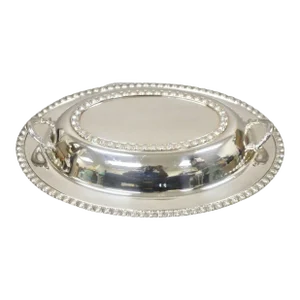 Vintage Wm Rogers Fenwick Silver Plated Lidded Vegetable Serving Platter