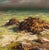 Sesimbra by Sparky LeBold | Oil on canvas Seascape with rocky shoreline and turbulent water For Sale