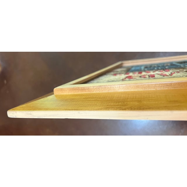 Paris Storefronts Original Oil Painting, Vintage Wood Frame For Sale - Image 16 of 16