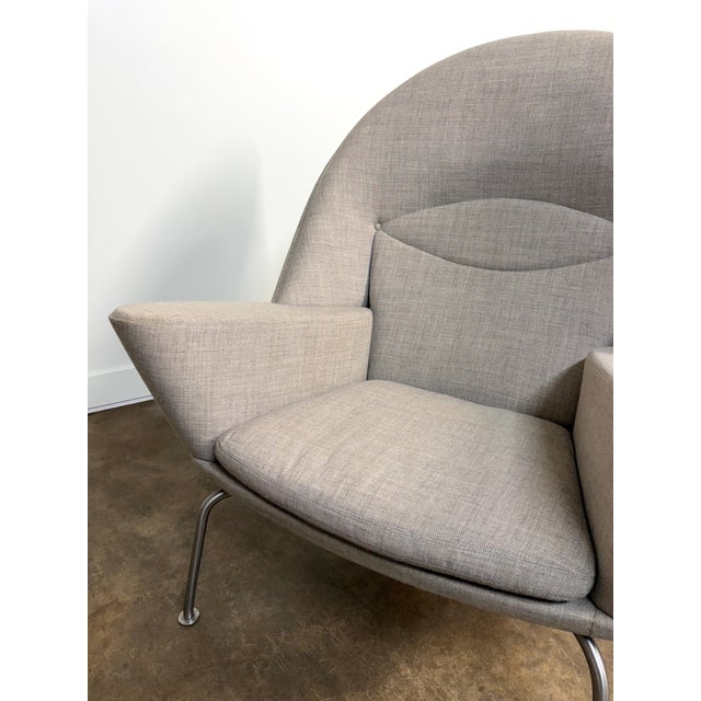 Metal Hans J. Wegner “Oculus” Lounge Chair for Carl Hansen & Søn, Denmark For Sale - Image 7 of 18