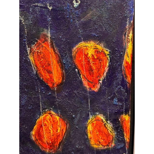 Andrew Acquadro “Moonlit Pumpkins” Original Painting, Framed For Sale - Image 10 of 12
