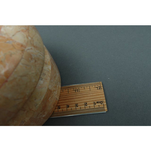 Kinder-Harris Dara 1980s Pink Tessellated Stone Brass Kidney Shaped Box For Sale - Image 10 of 10