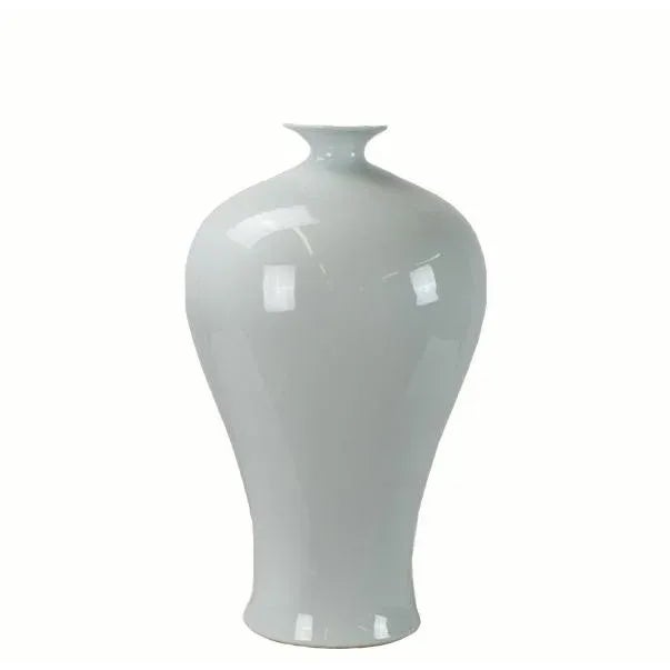 Large Asian Style White Porcelain Vase For Sale - Image 4 of 4