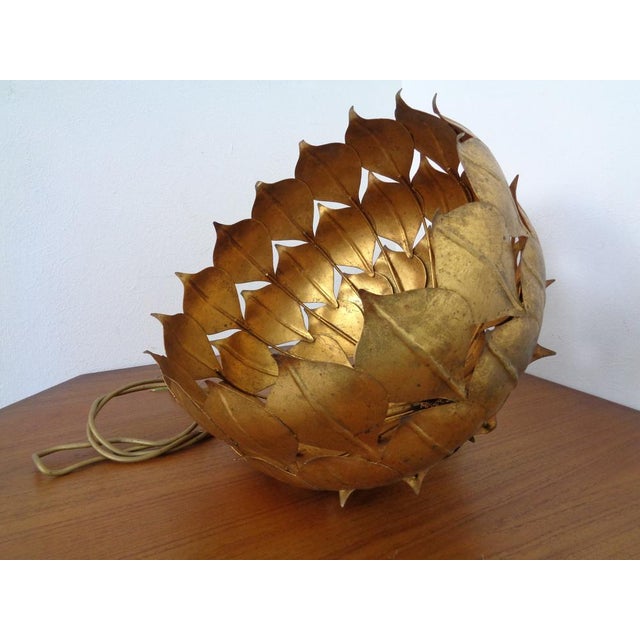 Large Golden Lotus Ceiling Lamp from Hans Kögl, Germany, 1960s For Sale - Image 11 of 18