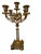 19th Century Bronze, Champleve Enamel, & Cut Crystal Candelabras. The candelabras are made of gilt bronze and marble. The...