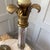Metal 1980s John Richard Pillar Lamps Features Detailed Brass Palm Frond Accents and a Leaded Crystal Column - a Pair For Sale - Image 7 of 12