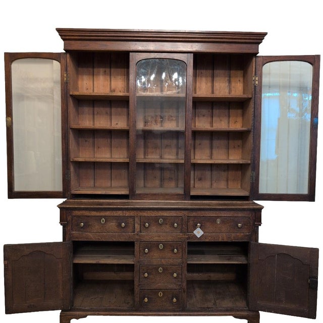 Early 19th Century Georgian Oak Glazed Dresser For Sale - Image 12 of 12