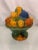 Ceramic Vintage Majolica Style Fruit Stacked Lidded Bowl / Catchall For Sale - Image 7 of 11