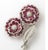 Mid-Century Modern 18kt White Gold Ruby & Diamond Brooch Ca 1950 For Sale - Image 3 of 11