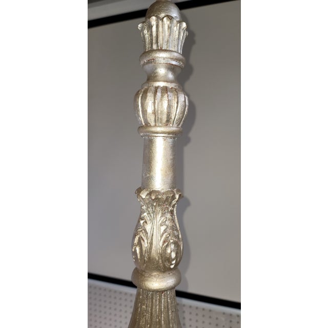 Late 20th Century French Style Carved Wood Chandelier For Sale - Image 4 of 6