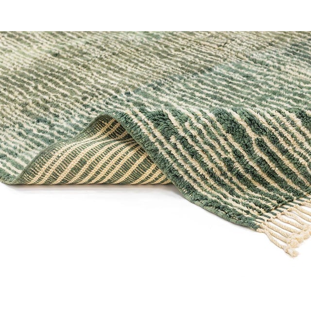 Premium Hand-Knotted Moroccan Wool Rug | 11'1" X 8'10" | One of a Kind For Sale - Image 4 of 10