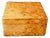 Mid 20th Century Siberian Burl Elm Wood Birdseye Jewelry Square Box For Sale