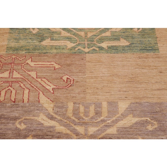 Textile Modern Gabbeh Tan/Beige Wool Rug - 8'8'' X 11'5'' For Sale - Image 7 of 10
