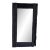 Andrianna Shamaris Charred Iron Wood Frame Mirror For Sale