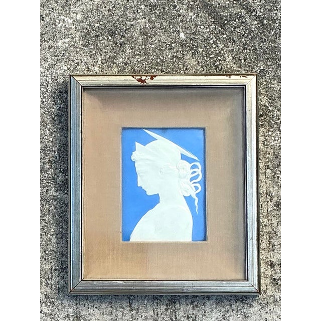 Vintage Italian Glazed Ceramic Profile Tile For Sale - Image 9 of 12