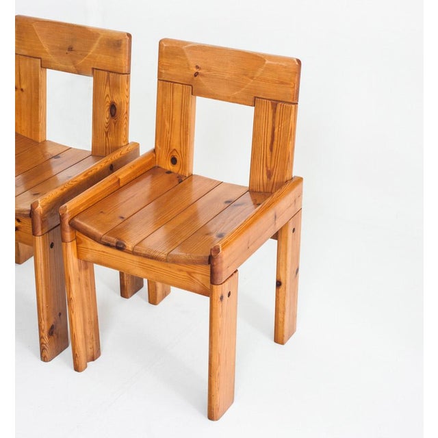 Vintage Pine Chairs attributed to Silvio Coppola for Fratelli Montin, Italy, 1970s, Set of 4 For Sale - Image 9 of 16