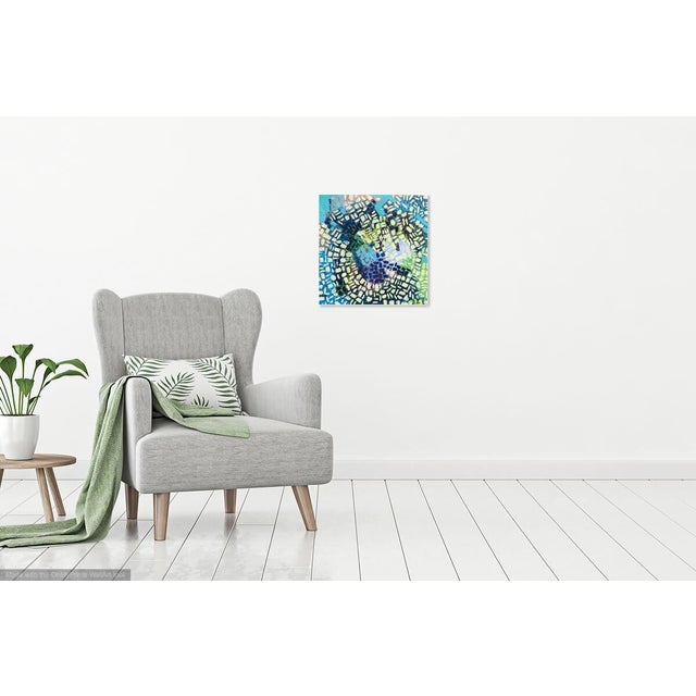 Blue "Infinity Iii" Contemporary Modernist Abstract Oil Painting by Martha Holden. For Sale - Image 8 of 10