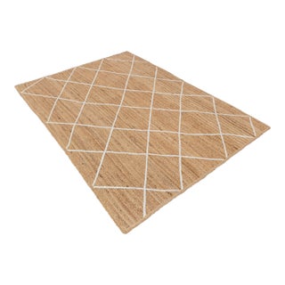 Modern Geometric Bohemian Jute Rug 2.6x10 Ft. For Sale